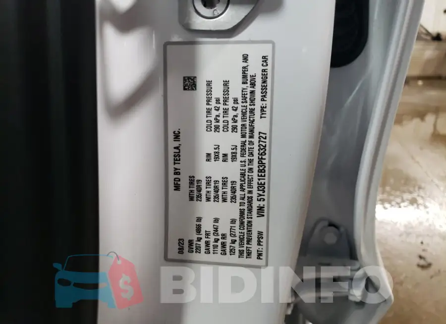 5YJ3E1EB3PF632727 Photo# 12