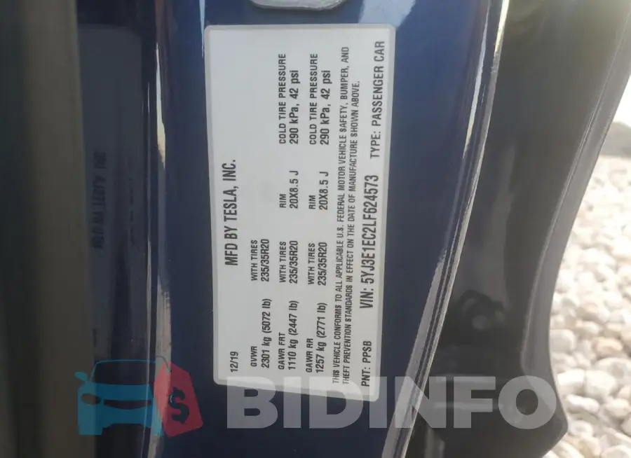5YJ3E1EC2LF624573 Photo# 13
