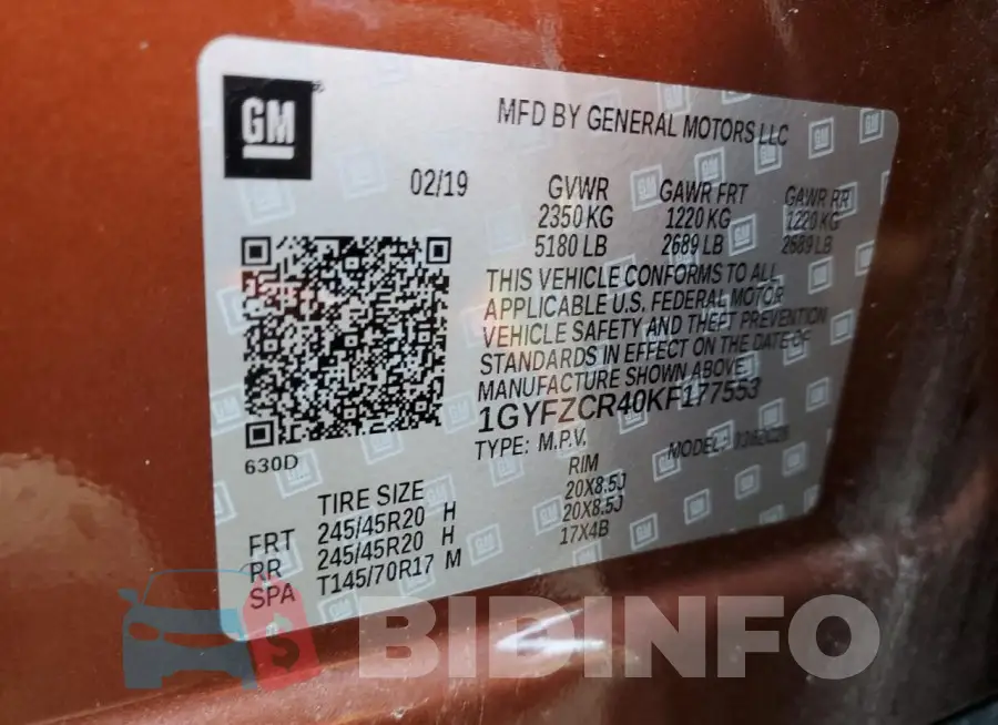 1GYFZCR40KF177553 Photo# 13