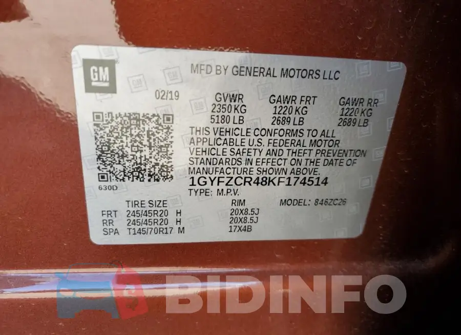 1GYFZCR48KF174514 Photo# 13