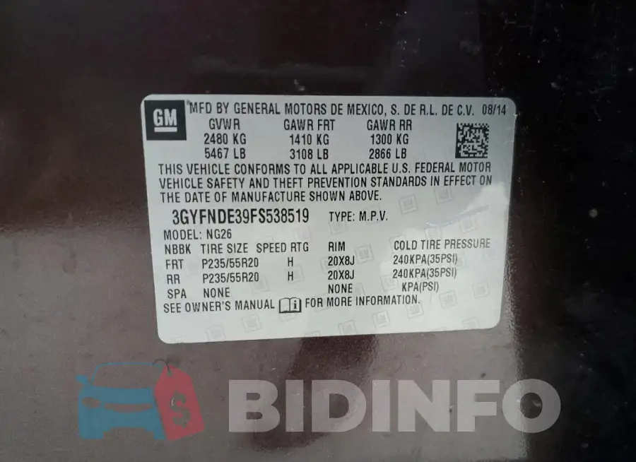 3GYFNDE39FS538519 Photo# 12