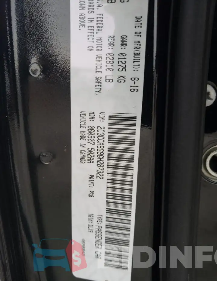 2C3CCABG9GH287322 Photo# 12