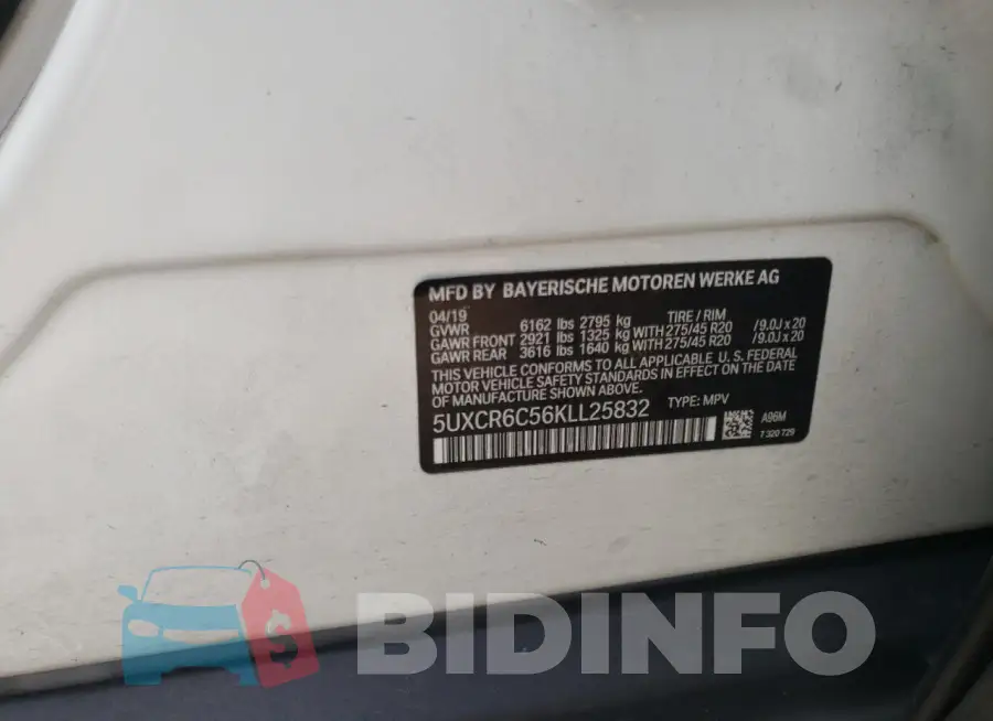 5UXCR6C56KLL25832 Photo# 12