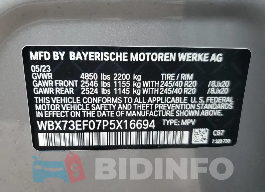WBX73EF07P5X16694 Photo# 14