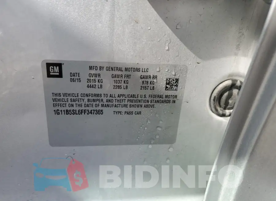 1G11B5SL6FF347365 Photo# 12