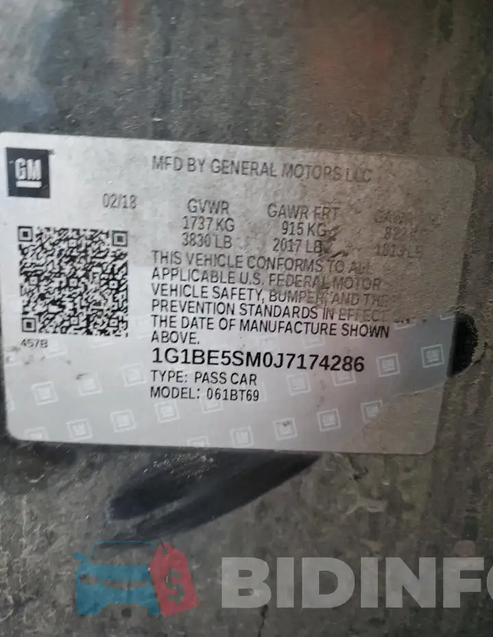1G1BE5SM0J7174286 Photo# 12