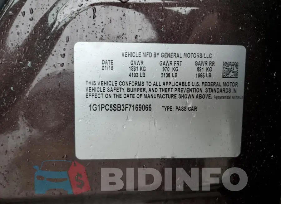 1G1PC5SB3F7169066 Photo# 13