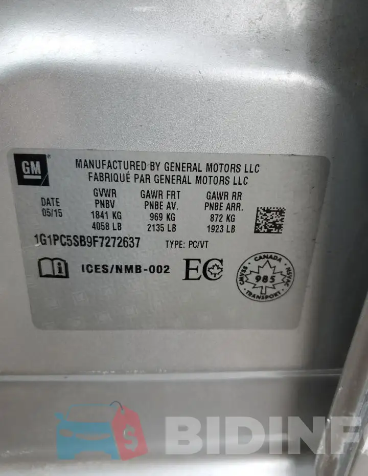 1G1PC5SB9F7272637 Photo# 13