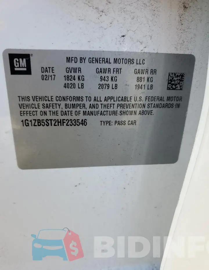 1G1ZB5ST2HF233546 Photo# 12