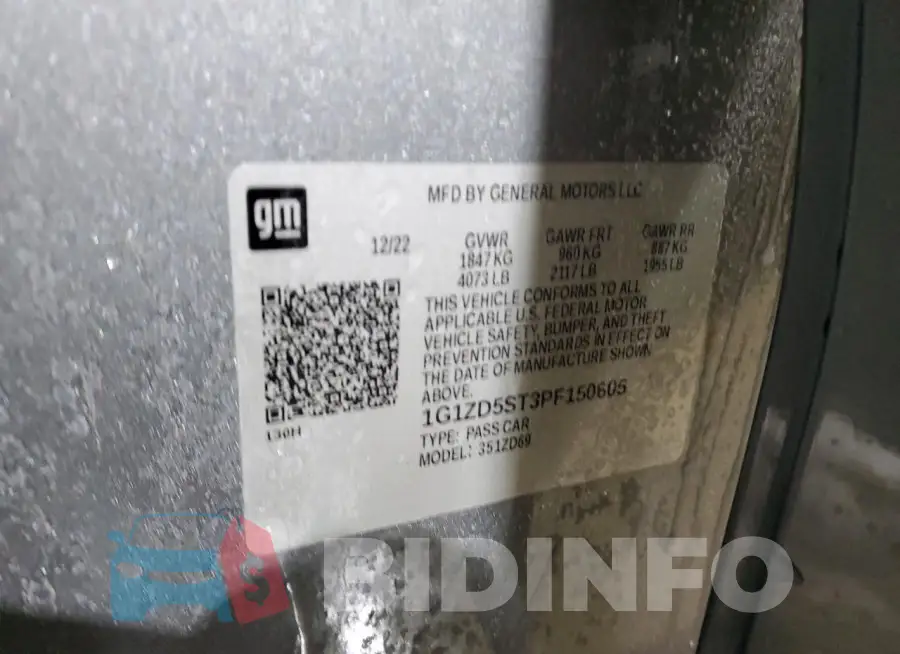 1G1ZD5ST3PF150605 Photo# 12