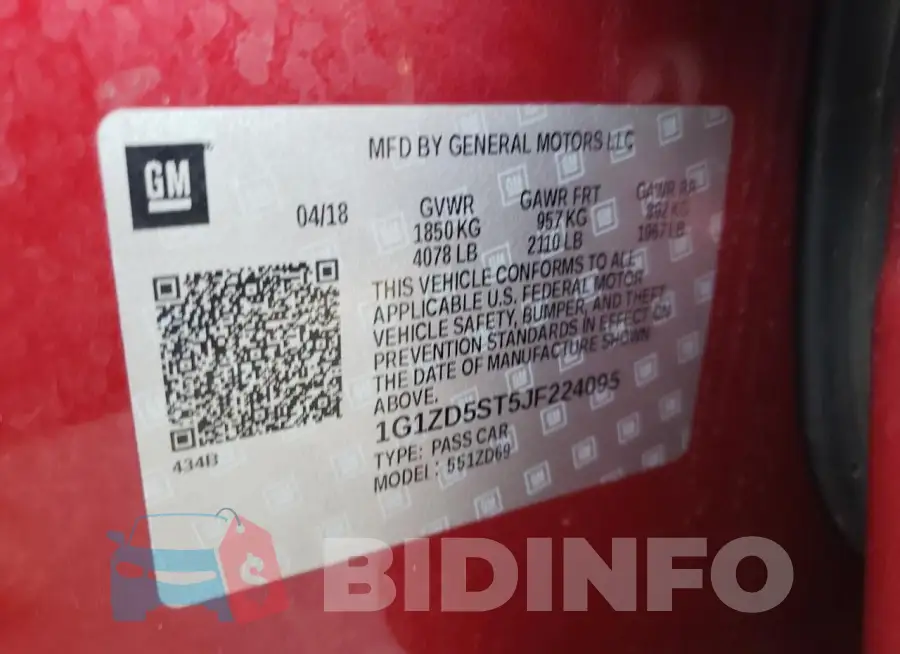 1G1ZD5ST5JF224095 Photo# 12