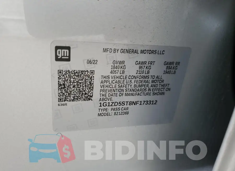 1G1ZD5ST8NF173312 Photo# 13