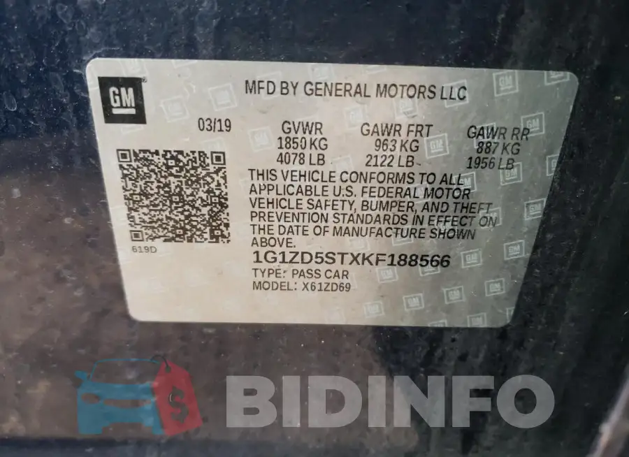 1G1ZD5STXKF188566 Photo# 12