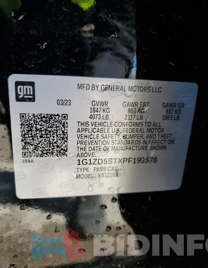 1G1ZD5STXPF193578 Photo# 13