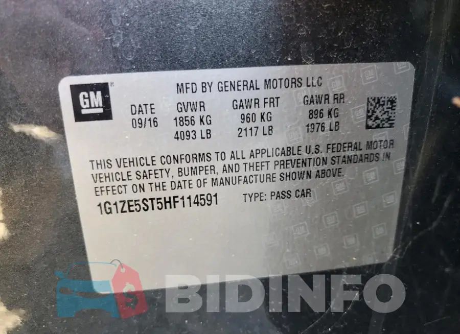 1G1ZE5ST5HF114591 Photo# 12