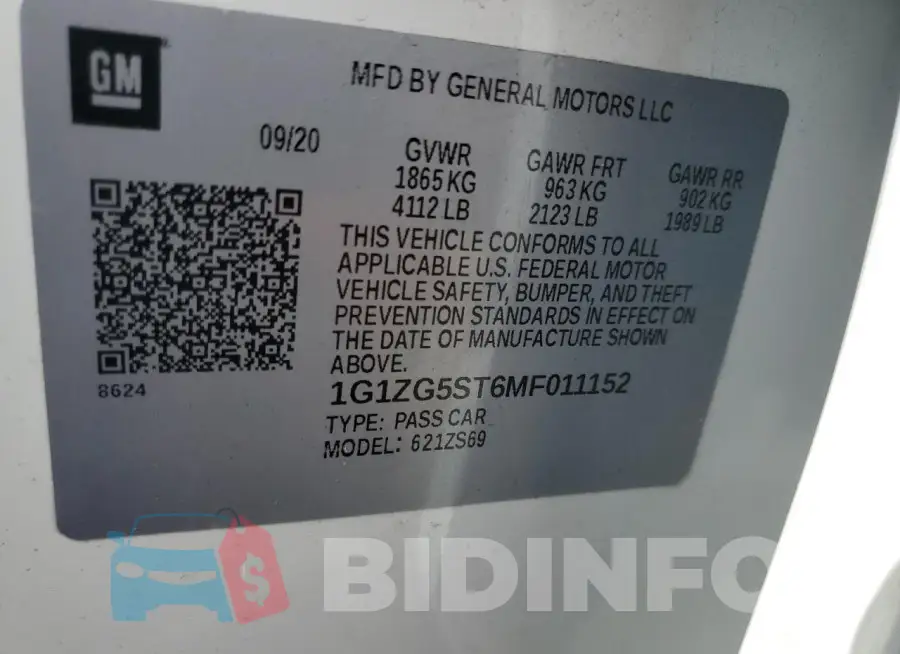 1G1ZG5ST6MF011152 Photo# 12