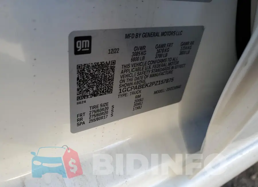 1GCPABEK2PZ157875 Photo# 12