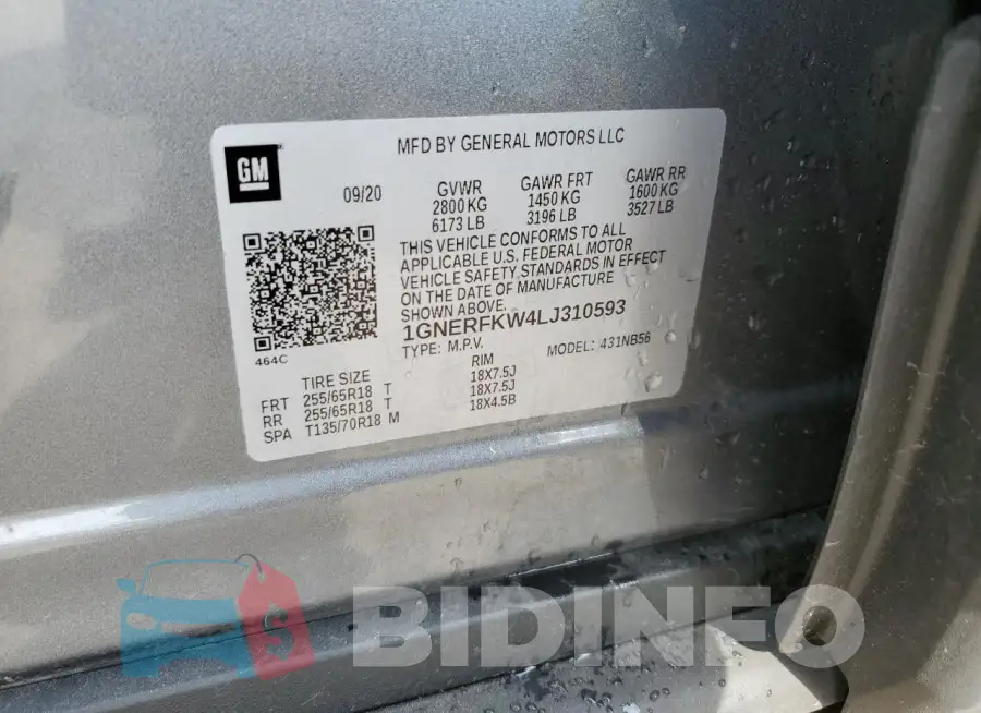 1GNERFKW4LJ310593 Photo# 12
