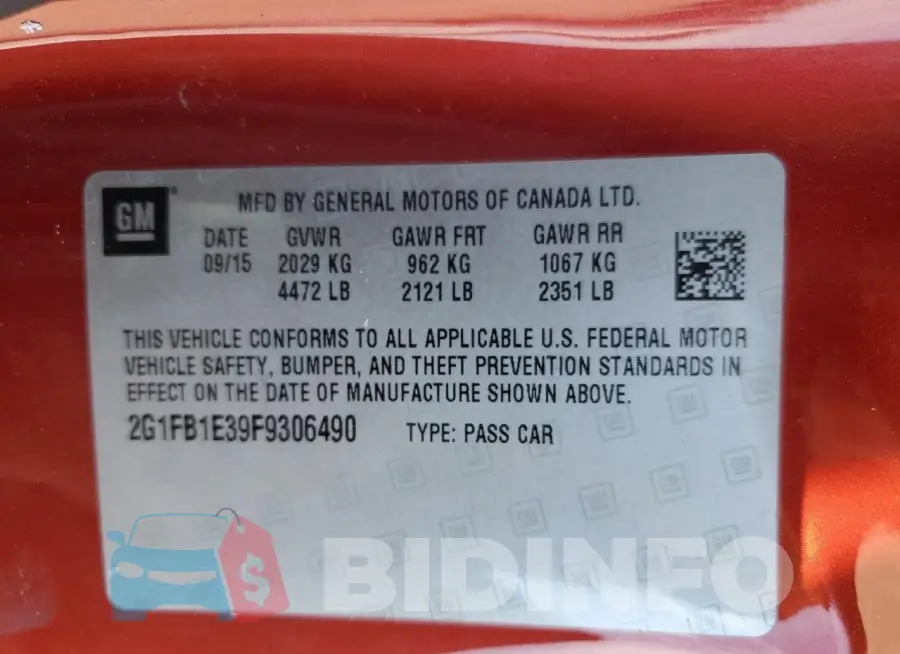 2G1FB1E39F9306490 Photo# 12
