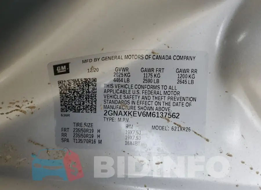 2GNAXKEV6M6137562 Photo# 12