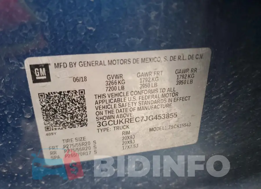 3GCUKREC7JG453855 Photo# 12