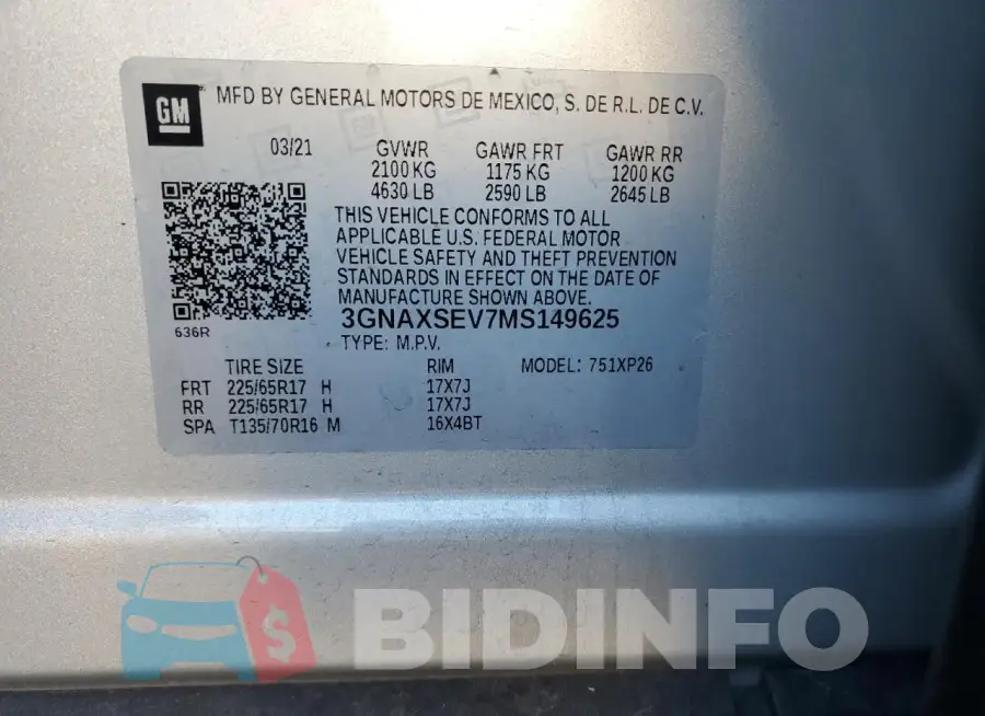 3GNAXSEV7MS149625 Photo# 13