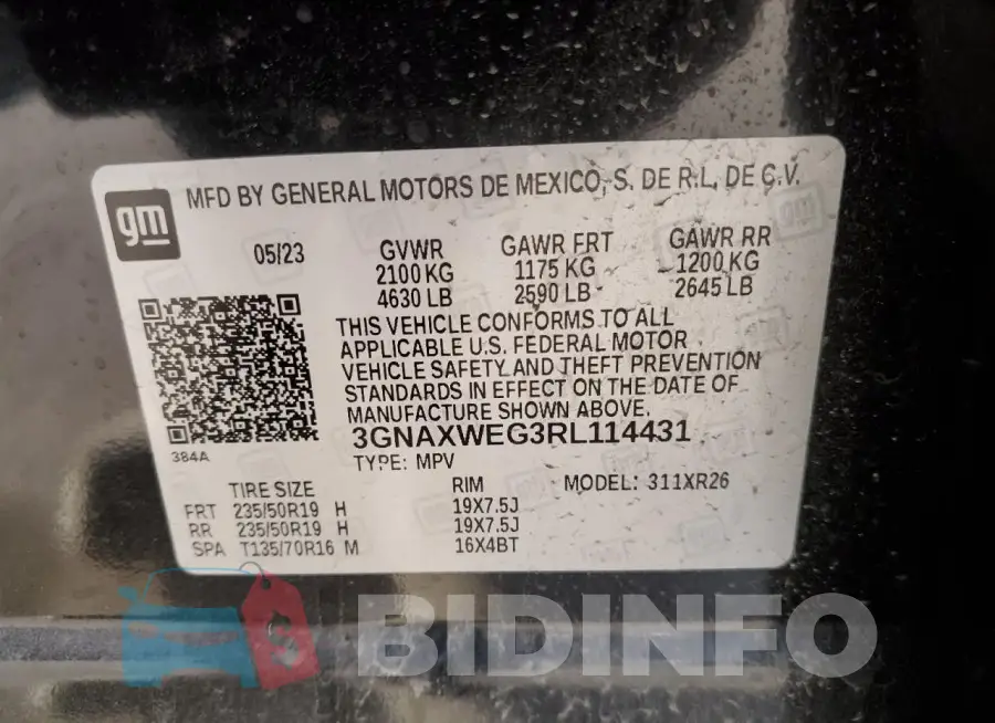 3GNAXWEG3RL114431 Photo# 13