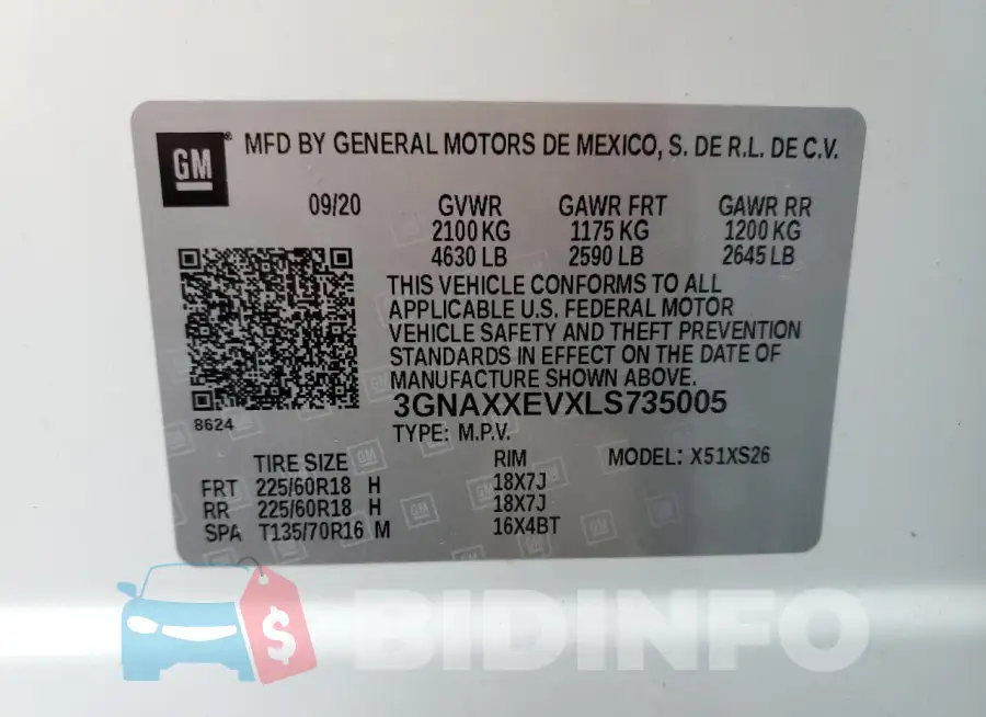3GNAXXEVXLS735005 Photo# 12