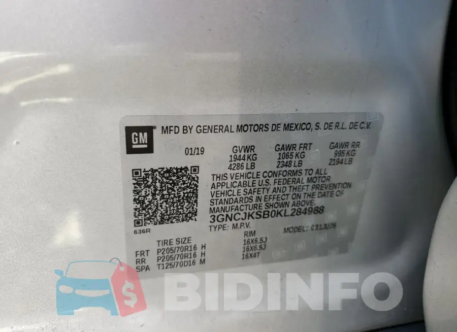 3GNCJKSB0KL284988 Photo# 13