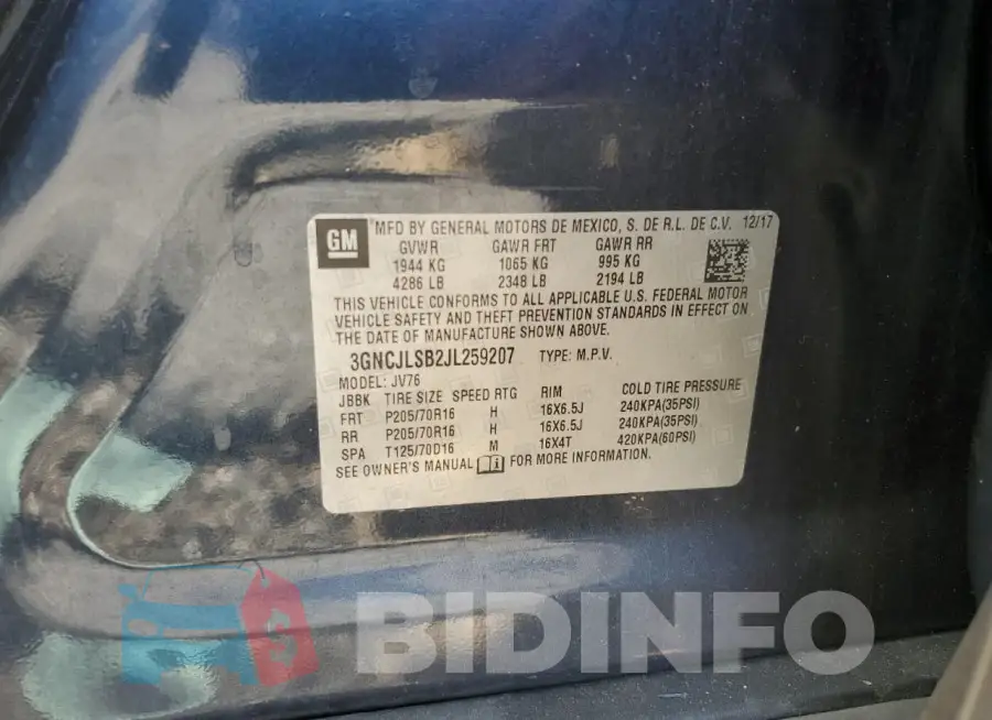 3GNCJLSB2JL259207 Photo# 12