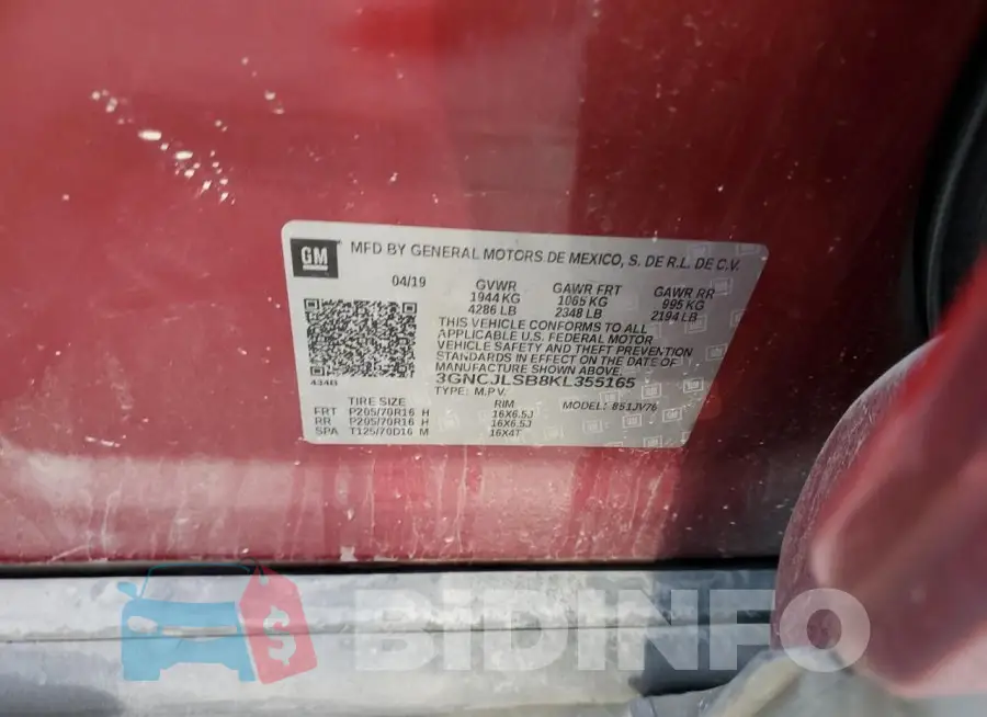 3GNCJLSB8KL355165 Photo# 12