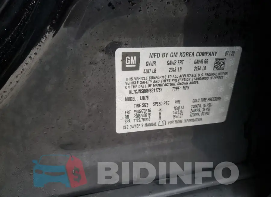 KL7CJNSB6MB311767 Photo# 12