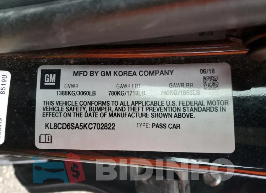 KL8CD6SA5KC702822 Photo# 12