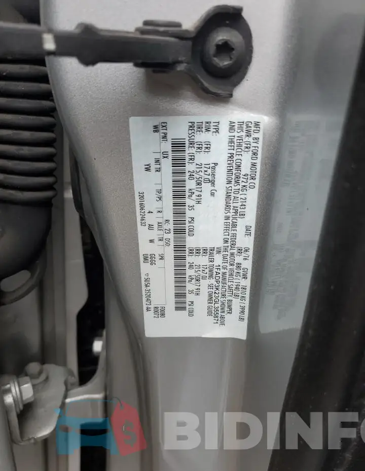 1FADP3K23GL355871 Photo# 12