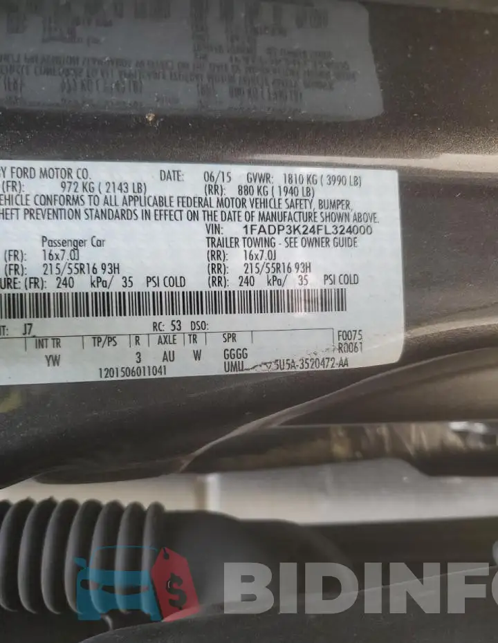 1FADP3K24FL324000 Photo# 13