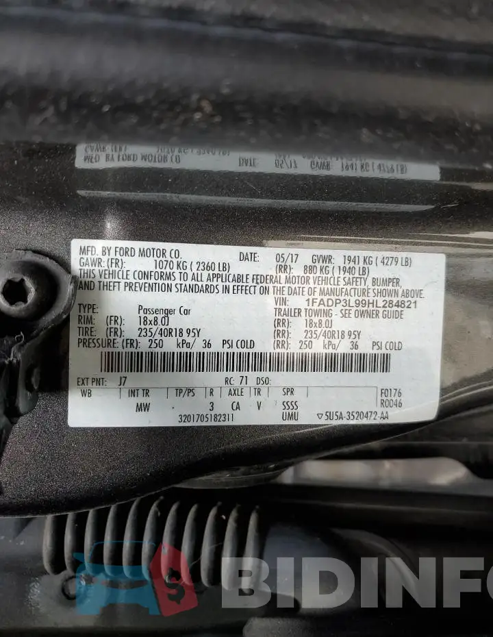 1FADP3L99HL284821 Photo# 13