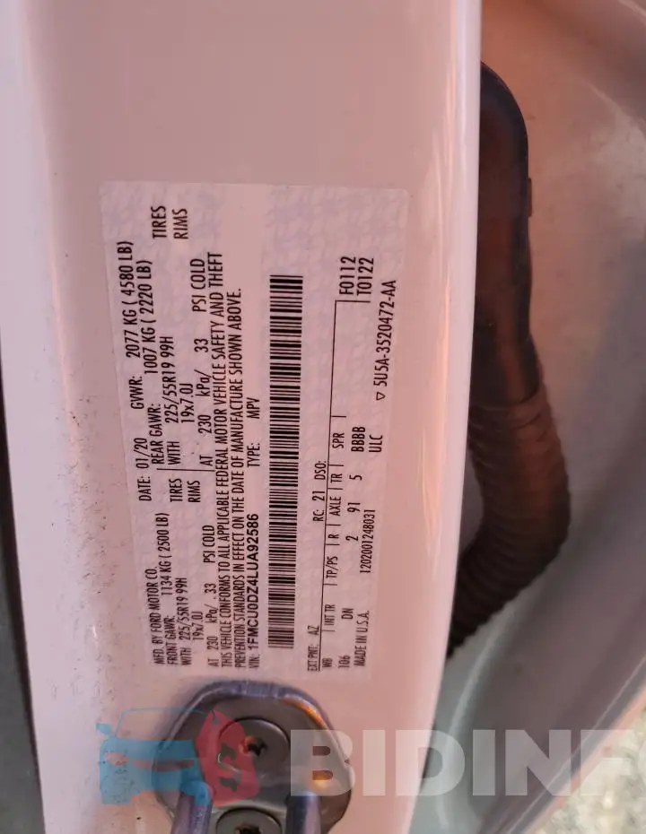 1FMCU0DZ4LUA92586 Photo# 12
