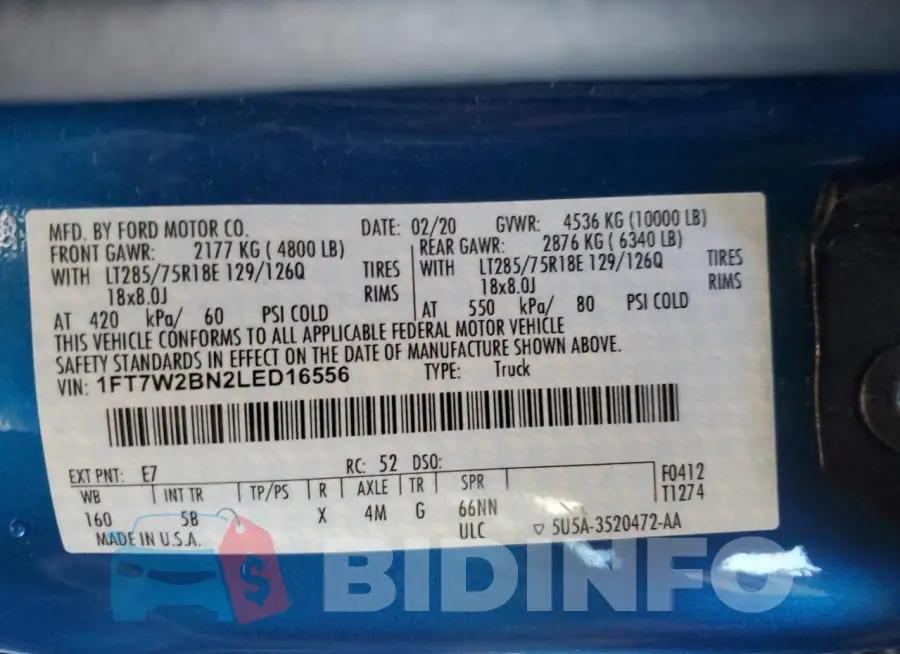 1FT7W2BN2LED16556 Photo# 12