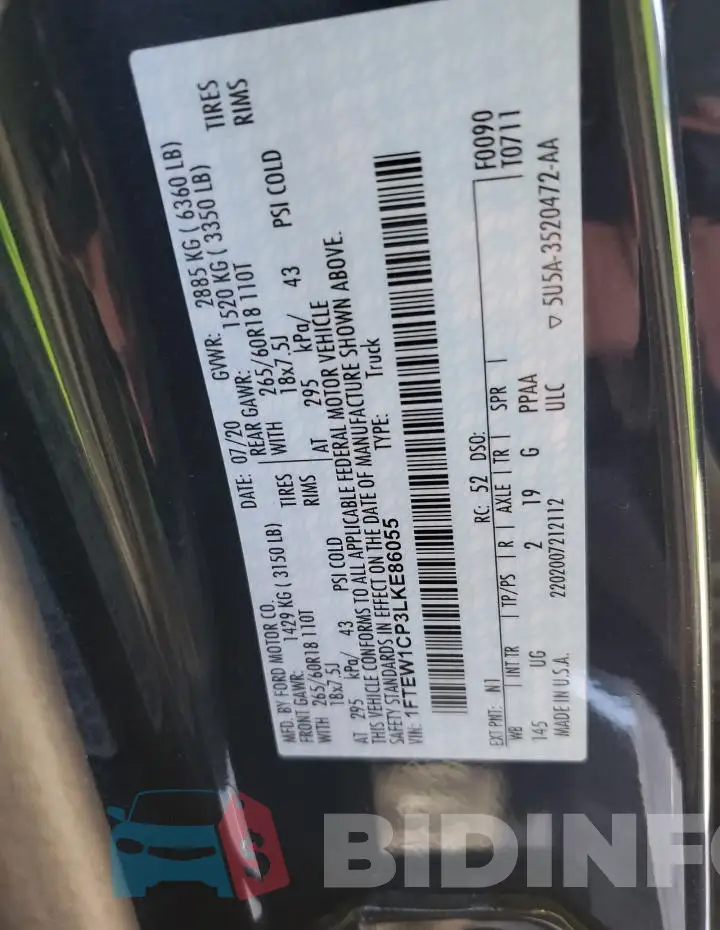 1FTEW1CP3LKE86055 Photo# 12