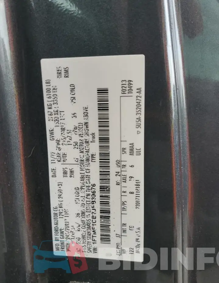 1FTMF1CB2JFB39676 Photo# 12