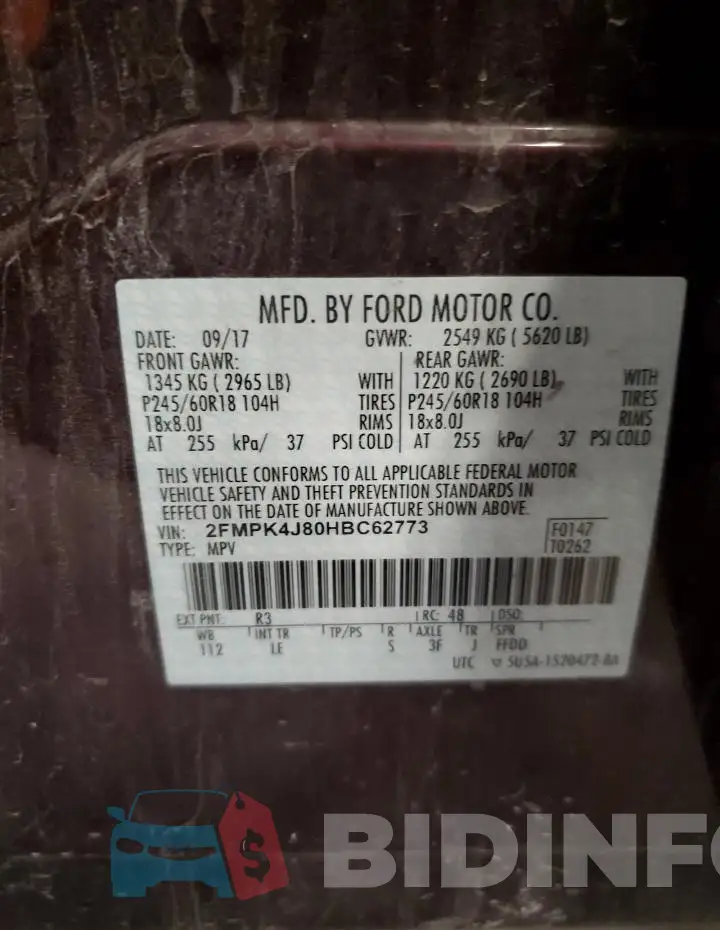 2FMPK4J80HBC62773 Photo# 13