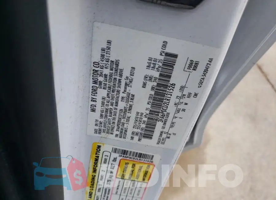 3FA6P0CD2LR131526 Photo# 12