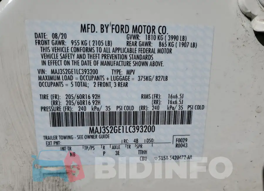 MAJ3S2GE1LC393200 Photo# 13