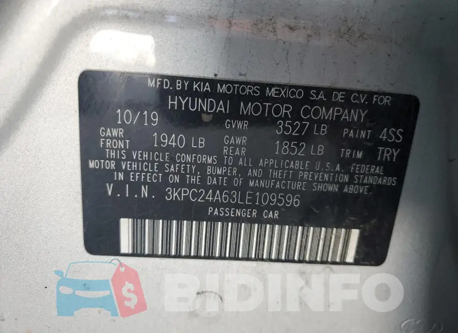 3KPC24A63LE109596 Photo# 12