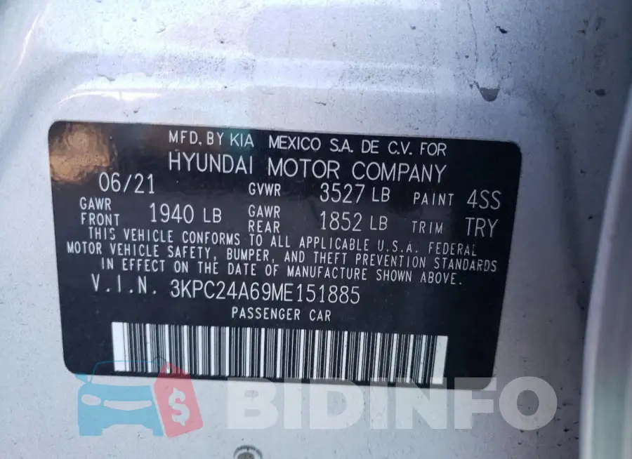 3KPC24A69ME151885 Photo# 13