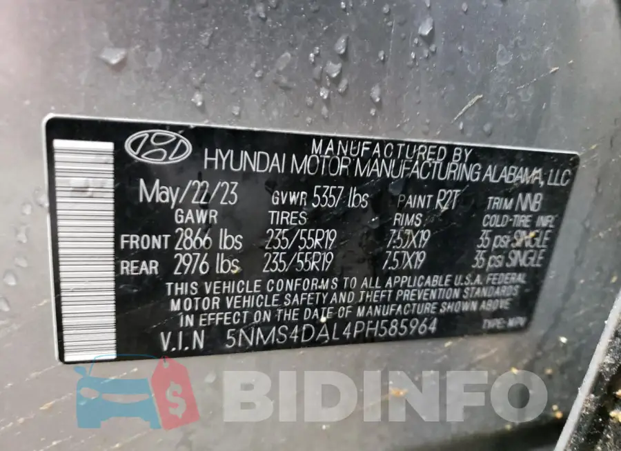 5NMS4DAL4PH585964 Photo# 13