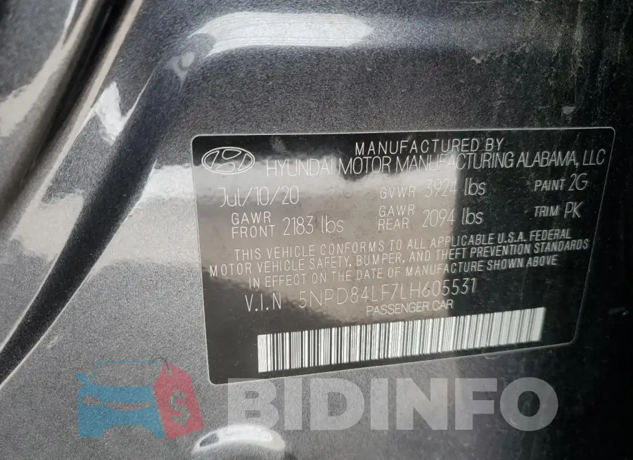 5NPD84LF7LH605531 Photo# 12