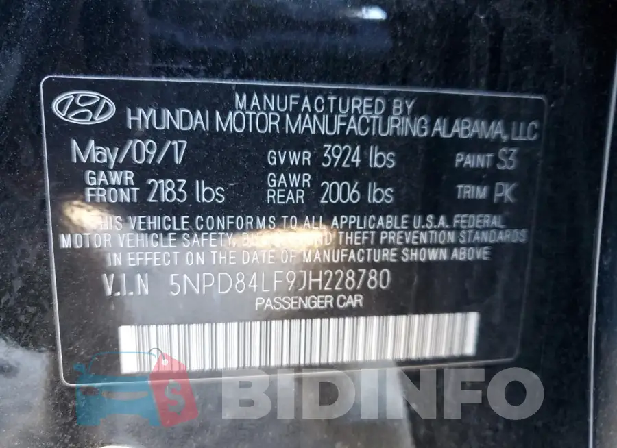 5NPD84LF9JH228780 Photo# 12