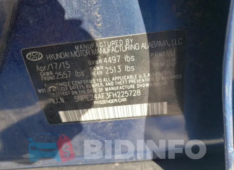5NPE24AF3FH225728 Photo# 12