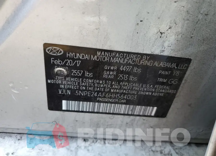 5NPE24AF6HH564003 Photo# 12